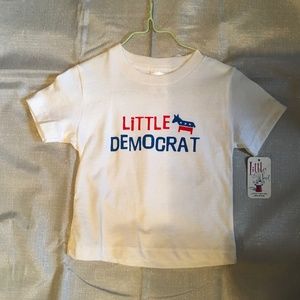 Toddlers “Little Democrat” T-shirt size 18m, brand new